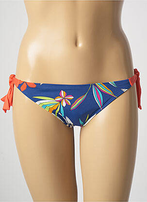 Chiloți de baie microfibre bikini albastru CHERRY BEACH femeie