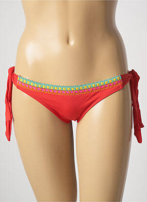 Chiloți de baie microfibre bikini roșu ANTIGEL femeie