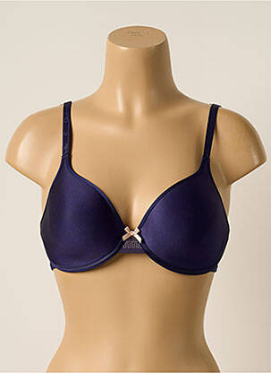Sutien efect material satinat top sutien modelat albastru CHANTELLE femeie