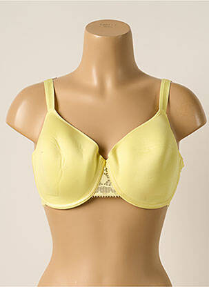 Sutien efect material satinat top sutien modelat galben CHANTELLE femeie