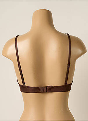 Sutien efect material satinat top sutien push-up maro CHANTELLE femeie