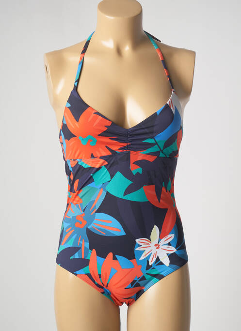 Costum de baie dintr-o singură piesă închidere cu legături de legat top triunghiuri albastru SIMONE PERELE femme