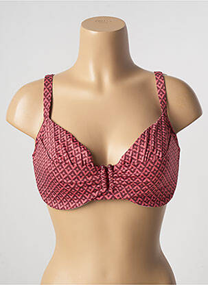 Sutien de costum de baie elasticitate sutien cupe întregi cu decolteu înalt roz SIMONE PERELE femeie