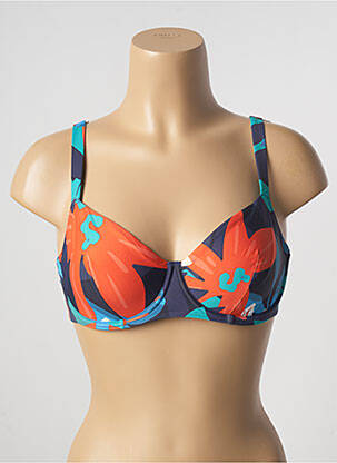 Sutien de costum de baie elasticitate sutien cupe întregi cu decolteu înalt portocalie SIMONE PERELE femeie