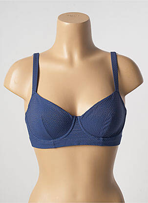 Sutien de costum de baie elasticitate sutien cupe întregi cu decolteu înalt albastru SIMONE PERELE femeie
