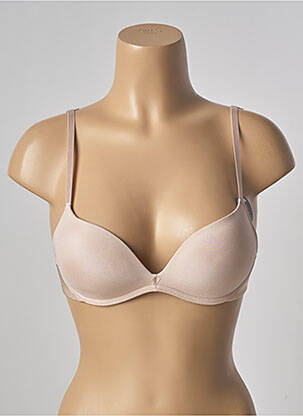 Sutien fără armatură top sutien push-up culoare piersică PASSIONATA femeie