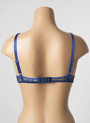 Sutien efect material satinat top sutien push-up albastru PASSIONATA femeie