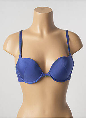 Sutien efect material satinat top sutien modelat albastru ALLUMETTE femeie