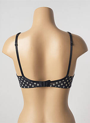 Sutien efect material satinat top sutien push-up negru ALLUMETTE femeie