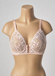 Sutien broderie sutien cupe întregi cu decolteu înalt roz SIMONE PERELE femeie