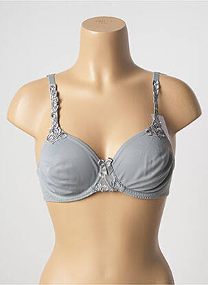 Sutien efect material satinat sutien cupe întregi cu decolteu înalt gri SIMONE PERELE femeie