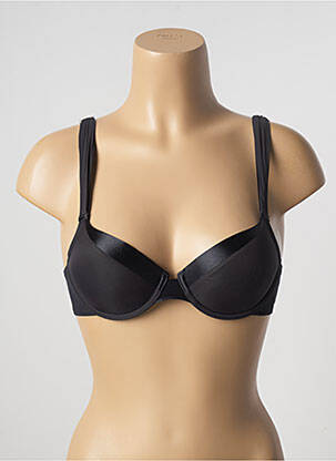 Sutien efect material satinat top sutien modelat negru IMPLICITE femeie