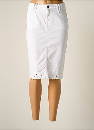 Fustă midi alb JUMFIL femeie