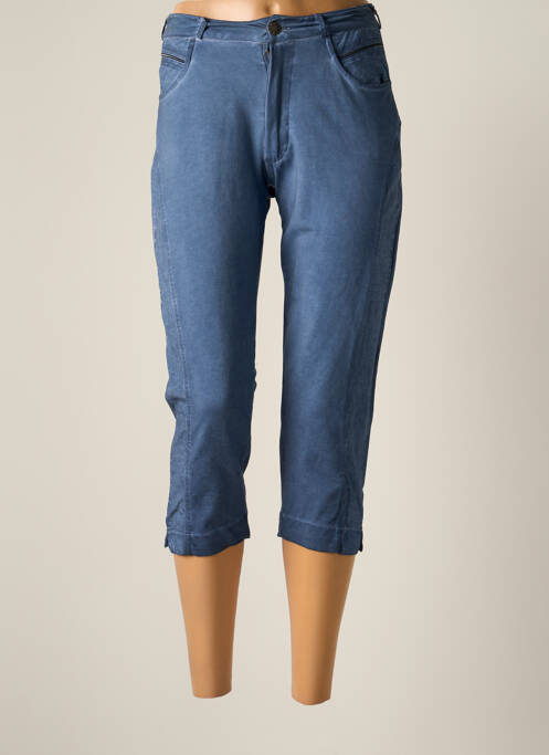 Pantalon trei sferturi albastru JUMFIL femeie