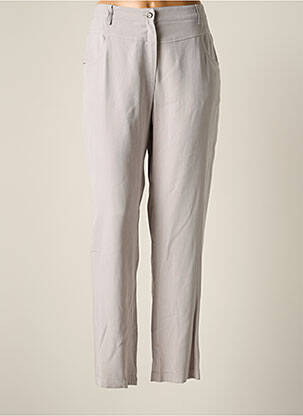 Pantalon drept talie elastică mărime normală gri JUMFIL femeie