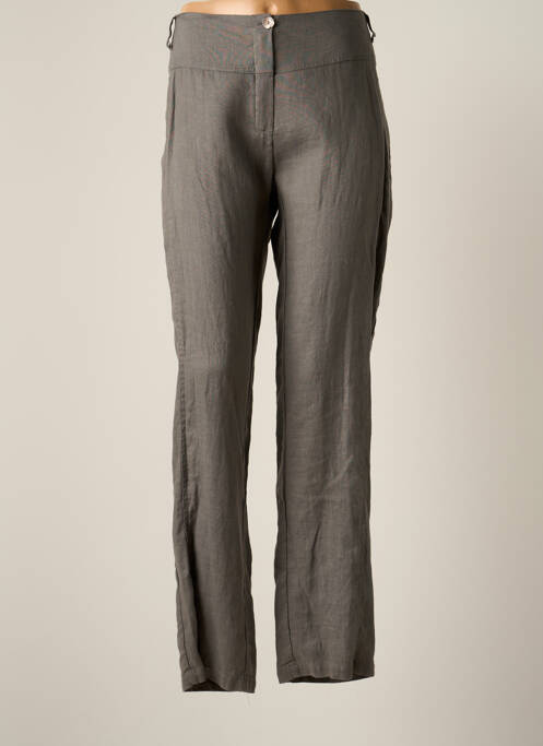 Pantalon drept gri LAUREN VIDAL femeie