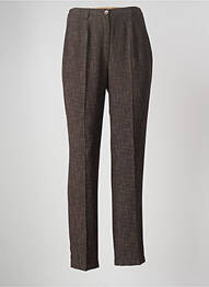 Pantalon slim talie elastică talie înaltă maro JUMFIL femeie