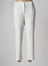 Pantalon 7/8 talie elastică mărime normală alb JUMFIL femeie
