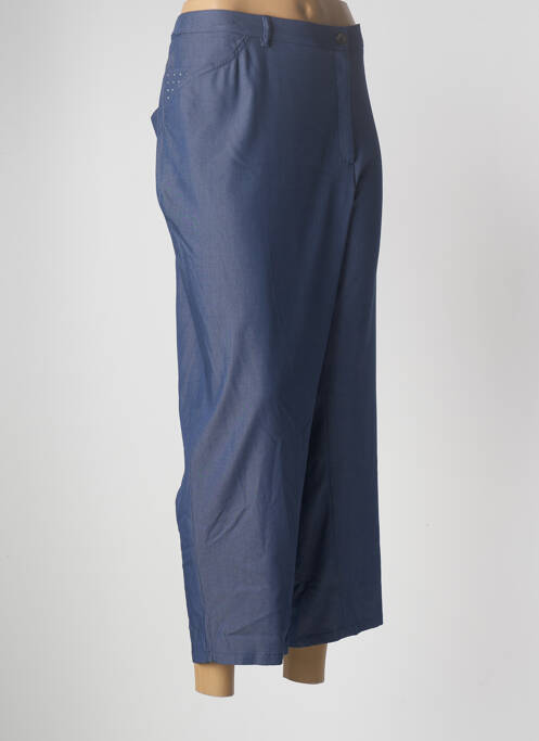 Pantalon trei sferturi croială dreaptă mărime normală albastru JUMFIL femme