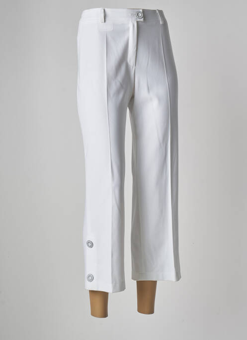 Pantalon trei sferturi alb JUMFIL femeie