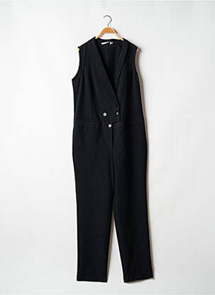 Salopetă-pantalon țesătură crep fără mâneci negru LAUREN VIDAL femeie