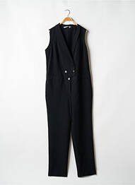 Salopetă-pantalon închidere cu nasturi pe față fără mâneci negru LAUREN VIDAL femme