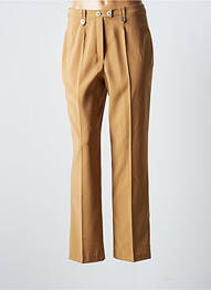Pantalon drept talie înaltă talie înaltă maro JUMFIL femeie