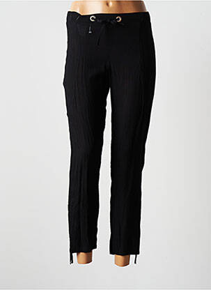 Pantalon 7/8 talie elastică mărime normală negru JUMFIL femeie