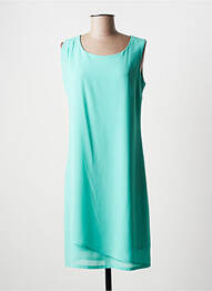Rochie midi țesătură crep fără mâneci verde JUMFIL femme