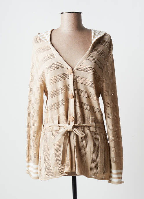 Vestă cu mâneci lungi elasticitate bej JUMFIL femme