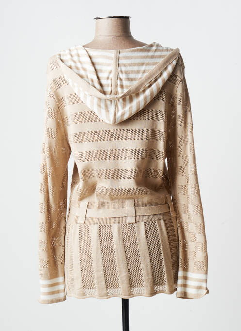 Vestă cu mâneci lungi elasticitate bej JUMFIL femme