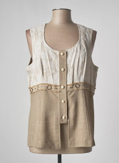 Vestă fără mâneci bej JUMFIL femeie