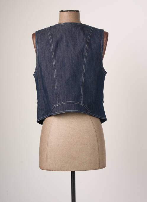 Vestă fără mâneci țesătură melanj albastru JUMFIL femme