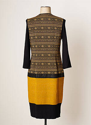Rochie midi mâneci lungi mâneci lungi galben JUMFIL femeie