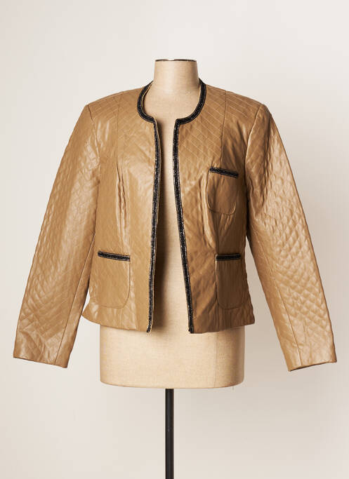 Geci din piele ecologică maro JUMFIL femeie