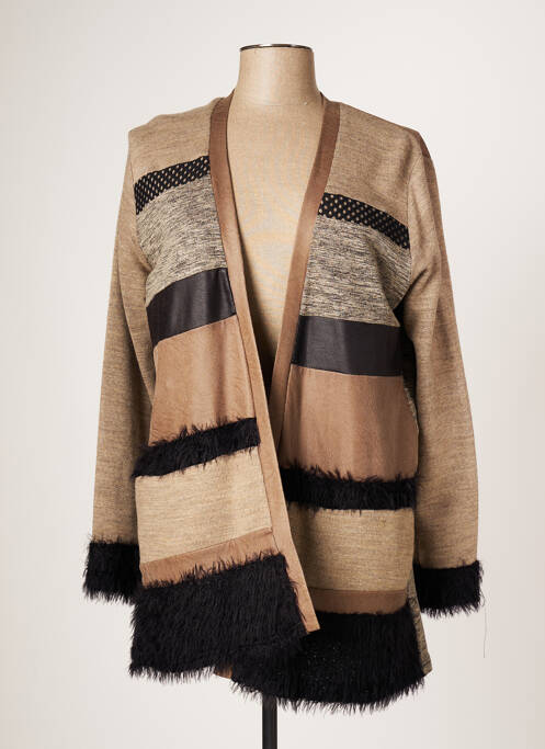 Vestă cu mâneci lungi maro JUMFIL femeie