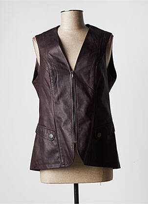 Geci din piele ecologică maro JUMFIL femeie