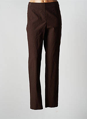 Pantalon slim talie elastică mărime normală maro JUMFIL femeie