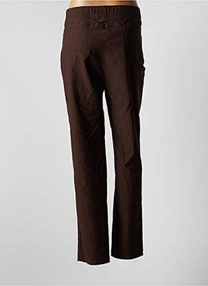 Pantalon slim talie elastică mărime normală maro JUMFIL femeie