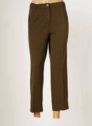 Pantalon drept țesătură crep mărime normală verde JUMFIL femeie