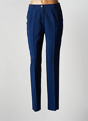 Pantalon slim talie elastică mărime normală albastru JUMFIL femeie