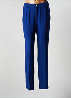 Pantalon slim talie elastică mărime normală albastru JUMFIL femeie