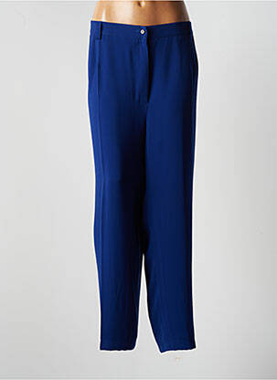 Pantalon slim talie elastică mărime normală albastru JUMFIL femeie