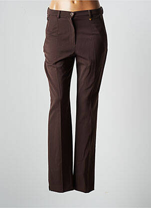Pantalon slim talie înaltă talie înaltă maro BRUNO SAINT HILAIRE femeie