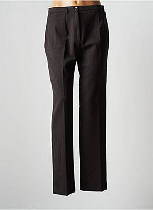 Pantalon drept talie cu cleme talie înaltă maro JUMFIL femeie