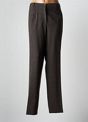 Pantalon drept talie elastică mărime normală maro JUMFIL femeie