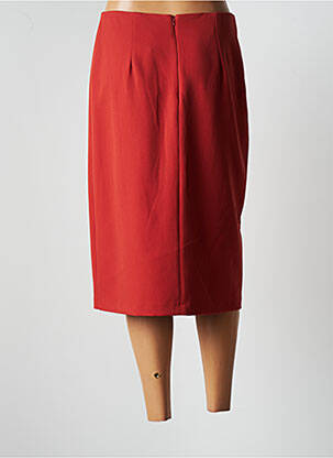 Fustă midi închidere cu fermoar lateral maro JUMFIL femeie
