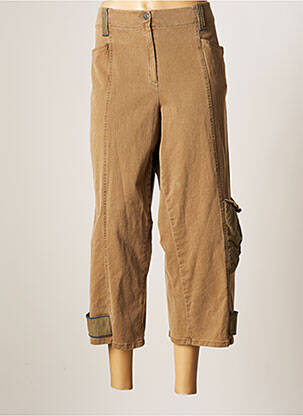 Pantalon trei sferturi maro ROSA ROSAM femeie