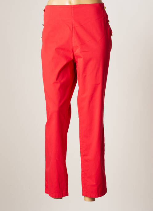 Pantalon drept roșu BRUNO SAINT HILAIRE femeie