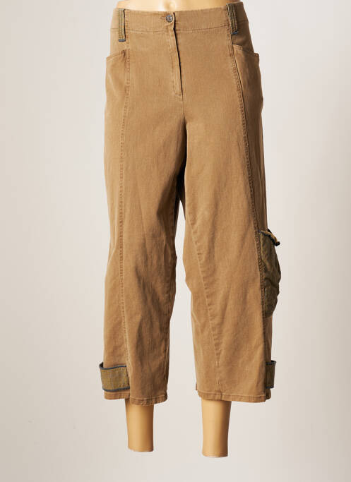 Pantalon trei sferturi maro ROSA ROSAM femeie